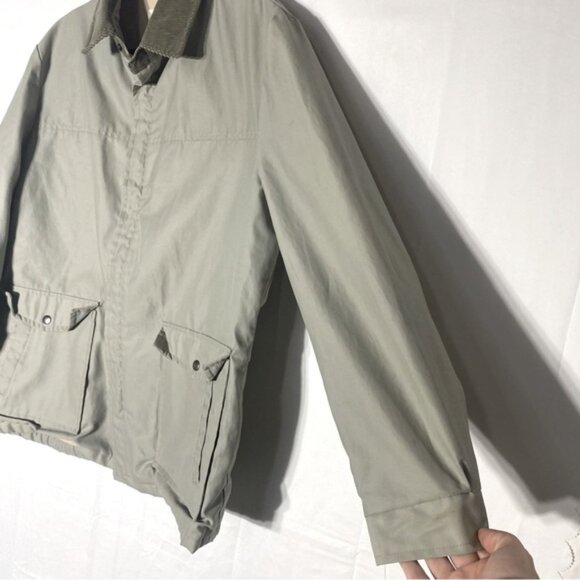 Vintage ID Rice Sportswear Beige Zip Front Lightweight Jacket Chore Coat L - Picture 14 of 16